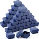 Yinkin 72 Pcs Jewelry Ring Gift Boxes Bulk 2 x 2 x 1.2 Inch Ring Necklace Earring Boxes for Weddings Christmas, Royal Blue