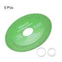 HARFINGTON 5 Pack Glass Cutting Disc 4 Inch for Angle Grinder Diamond Cutting Disc Ultra-Thin Saw Blade Wheel with 7/8" Arbor for Cutting Grinding Jade Crystal Tile Ceramic