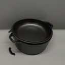 Lodge 6 Quart Pre-Seasoned Cast Iron Camp Dutch Oven with Lid - Dual Handles - Use in the Oven, on the Stove, on the Grill or over the Campfire - Black