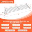 QuliMetal Stainless Steel Warming Rack for Weber Spirit 300, Grill Parts for Weber Spirit 2 300 Series Grills with Front Control Knobs, 7641 Upper Rack for Weber Genesis Silver Gold B/C Grills