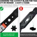 942-05056A ZT1-54 Mower Blades with 6 Star Hole for Cub Cadet Ultima ZT2-54 XT1-54 XT2-54 Zero Turn Troy Bilt Mustang 54 inch Cut Deck Lawn Tractor Repalce 942-05056-X (High Lift)