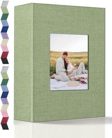 popotop Photo Album 4x6-100 Photos Photo Books with 100 Vertical Pockets,Linen Cover Albums for Family Wedding Anniversary Baby Vacation Pictures