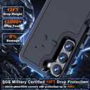 Hualele for Samsung Galaxy S23 Case,[Military Grade Protection] [Dropproof Shcokproof] Anty-Slip Grip Slim & Tough Dual Layer Galaxy S23 Case,Black