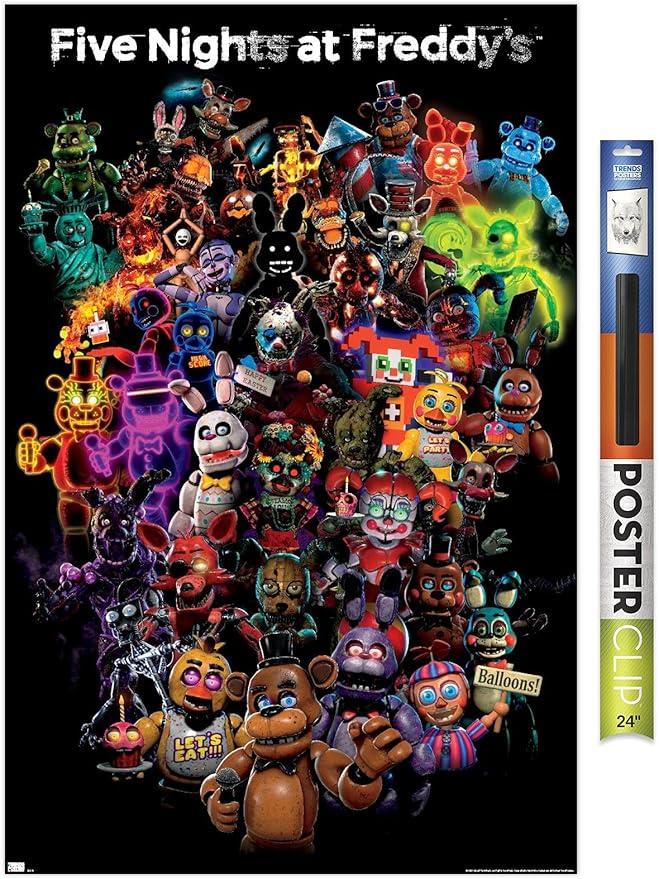 Trends International Five Nights at Freddy's: Special Delivery-Collage Wall Poster, 22.375" x 34", Unframed Version, Pack of 2