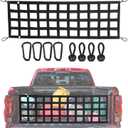 Tailgate Net for Pickup Truck Bed - Cargo Trucks Bed Netting for Full Size Truck 60'' x 18'' (Black) - Mesh Tail gate Competible with Chevy, Ford, Tacoma, Toyota, Ram