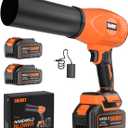 Leaf Blower Cordless with Battery and Charger, 980,000 RPM, Extended Nozzle, Blower for Patio Cleaning,Blowing Leaves and DustBirthday Gifts for Men Dad Husband (Persian Orange)