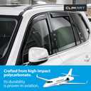 CLIM ART in-Channel Incredibly Durable Rain Guards for Toyota Grand Highlander 2024-2026, Original Window Deflectors, Vent Deflector, Vent Window Visors, Dark Smoke Car Accessories, 4 pcs - 624395