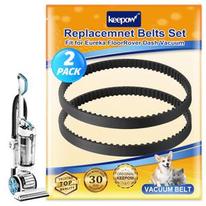 KEEPOW S3029 S3018 S3014 Vacuum Belts Replacement for Eureka FloorRover Dash NEU522, NEU526, NEU560, NEU562A, NEU562, NEU566, NEU529, NEU520 (2 Pack)