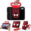 Kids Case for iPad (A16) 11th Generation 11 Inch 2025/ iPad 10th Gen 10.9" , Child Friendly Case with Adjustable Stand,Heavy Duty Protective Cover for iPad Air 11 (M4/M3/M2)2026/2025/2024. (Black-red)