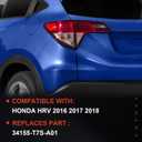 Tail Light Compatible With 2016 2017 2018 Honda HR-V HRV Inner Left Driver Side Replace:34155-T7S-A01