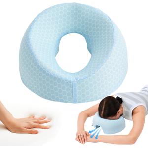 Premium Face Down Pillow  Memory Foam Massage Cushion with Removable Cooling Cover, Prone Headrest for Vitrectomy & Eye Surgery Recovery, Spa, Tanning & Stomach Sleeper Support