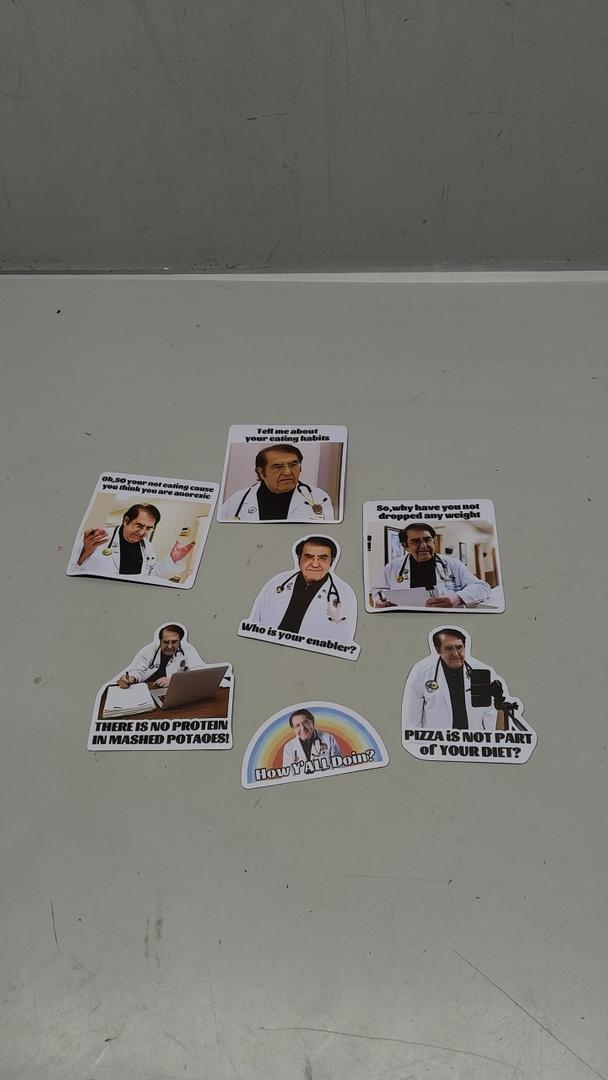 7 Pack Dr Now Magnets, Funny Dr. Nowzaradan Fridge Magnet - Strong Magnets, Black Text, Motivational Diet Helper - Cute Fun Magnetic Accessories for Refrigerator & Car