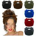 Huachi 6 Packs Bow Headbands for Women 7 Extra Wide Head Bands for Womens Hair Non Slip Headwraps Workout Turban Hair Accessories (Trendy)