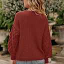 PRETTYGARDEN Women's Fall 2026 Pullover Sweater Casual Long Sleeve Loose Chunky Knit Tops Blouse Winter Fashion Clothing (L)