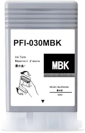 KSUMEI PFI-030 Ink Cartridge 55ml PFI-030MBK Matte Black Ink Tank Compatible with Canon imagePROGRAF TA-20 TA-30 Printer 5-Pack