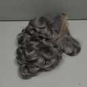 iwonawig Iewig Short Curly Old Lady Gray Heat Friendly Wig Natural Looking Synthetic Lace Front Stylish Wig