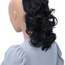 CAISHA 12" Hair Piece Braid Ponytail Extension Voluminous Wavy Black PH1a