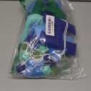 2 PCS Pre-Strung 3D Felt Happy Birthday Banner - Reusable Blue and Green Happy birthday Decorations Sign,Handmade Wool Felt Ball Garland, Pom Pom Garland, Party Decor, Photo Prop