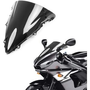 Windscreen Windshield for Yamaha YZF-R6 2003-2005, YZF R6s' 06-09 Black | Windscreen Windshield Double Bubble for Yamaha YZF-R6 2003 2004 2005, YZF R6s' 2006-2009 Wind Deflectors