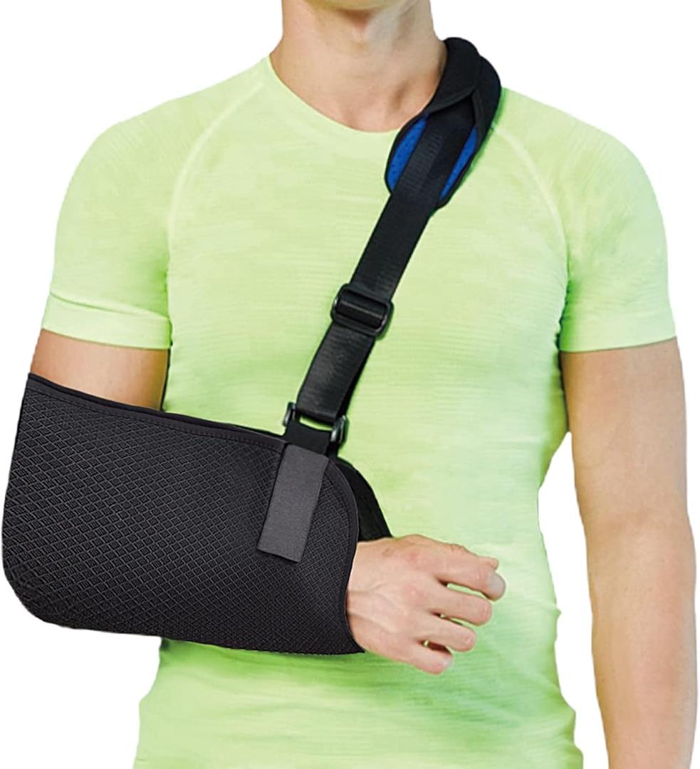Arm Sling, Shoulder Immobilizer for Hand, Shoulder, Elbow, Wrist Injury, Versatile Arm Support with Foam Neck Pad Fits for Left Right Arm Women Men (XL)