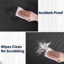 Waterproof Dog Bed Hair-Resistant, Removable Vegan Leather Cover, Pee Proof Black Vinyl Pad, Easy to Clean Pet Pad