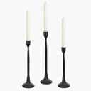 Iron Taper Candle Holder Set of 3, Black Candlestick Holders,Taper Decorative Candle Holder for Table Centerpiece Home Decoration, Wedding, Dining Tabl