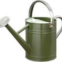 Metal Watering Can, One Gallon Watering Cans Stainless Steel for Outdoor Indoor Garden Plants Watering (Emerald Green)