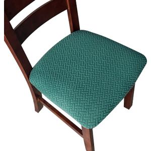 Genina Seat Covers for Dining Room Chair Seat Slipcovers Kitchen Chair Covers (Teal, 4 Pcs)