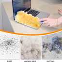 Duster Refills for Swiffer Dusters, Feather & Microfiber 180 Heavy Duty Duster Refills for Dusting Furniture, Blinds, Ceiling Fans for Cleaning 30 Count White&Orange