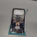 Case Compatible with iPhone 17 Pro Max,Glossy Hybrid 2-Layer Hard Shell,Shockproof Soft for Girl Women,Christmas Reindeer Golden