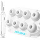 4 Pairs Silicone Replacement Ear Tips for AirPods Pro (2019) & AirPods Pro 2 (2022) with Cleaning Pen,Noise Reduction Holewith & Built-in Dust Guard Screen,USB-C (2023)-4 Sizes (XS/S/M/L)