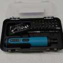 Electric Screwdriver Kiprim 4V Rechargeable Adjustable Torque Cordless Screwdriver Gun with 33 Magnetic Bits Set (2 Drill Bits included),Dual Flashlights,Carrying Box,Type C Cable