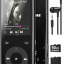 90GB MP3 Player with Bluetooth 5.3, Music Player with 2 TF Card Slots, 2.4" Color Screen, Touch Buttons, MP3 Player for Kids Built-in Speaker, HiFi Sound, Supports up to 256GB, Earphones Included