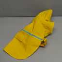 Reflective Strip Dog Raincoat, Ultra - Light Breathable Waterproof Rain Jacket with Hood, Adjustable Sizes for Small/Medium/Large Dogs, (Medium)