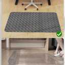 Blvornl Ultra Large Office Chair Mat for Hardwood Floor, Rolling Chair Mat for Hard Wood, Large Anti-Slip Hard Floor Protector, Heavy Duty Computer Desk Rug for Office and Home 47.2"*60" Deep Grey