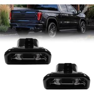Dasbecan 2253506 Stainless Steel Exhaust Tips Compatible With Chevy Silverado 1500 GMC Sierra 2019-2024 Tailpipe Extensions Repalces# 84434641 84434642