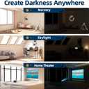 Magnetic Blackout Window Cover, 63" x 58" Portable Blackout Curtains for Bedroom, No Drill Windows Shades & Black Out Blinds, Temporary Black Out Shades for Window Film Nursery Travel RV - Blacks