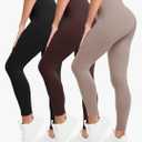 Natural Feelings Buttercloud 3 Pack Leggings for Women-High Waisted Buttery Soft Yoga Pants Lounge Everyday Wear XXL