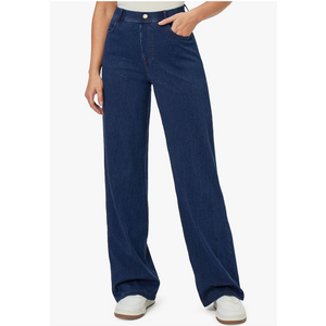 IUGA Wide Leg Jeans Woman Stretchy Pull On Baggy Jeans High Waisted Trendy Womens Jeans Straight Casual Denim Pants, 2XL