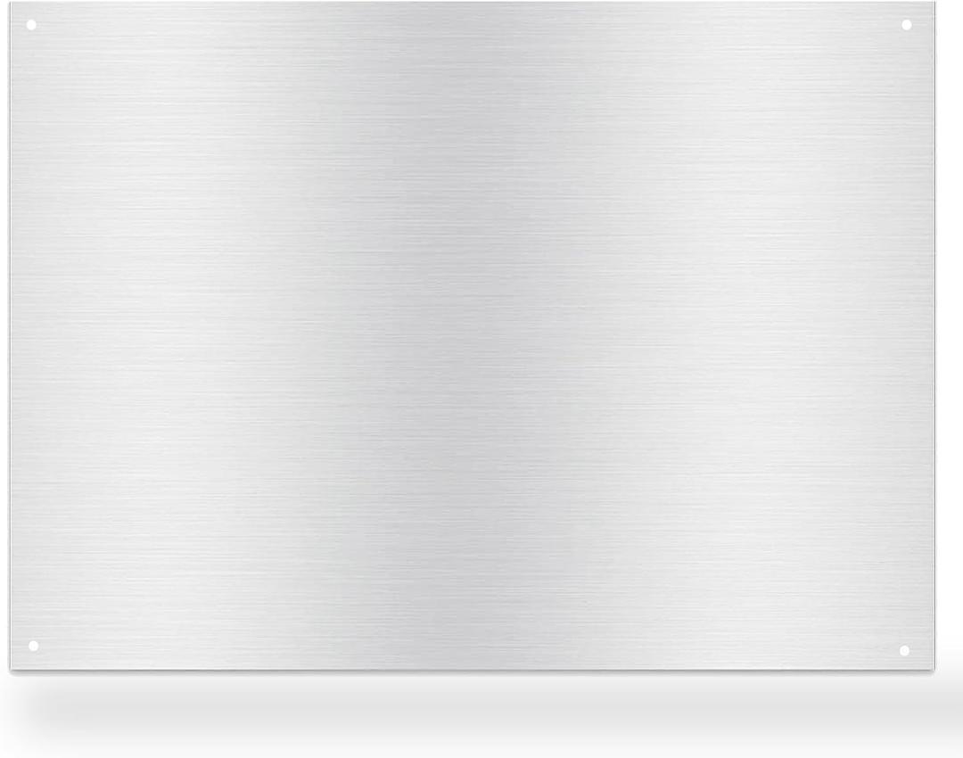 24" By 30" Stove Backsplash Splatter Guard Range Hood Back splash Wall Shield Metal Panel, Easy Clean and Install, Stainless Steel (24" x 30")