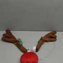 Abnaok Car Reindeer Antler Kit and Nose, Reindeer Christmas Decoration for Car Window Roof-Top & Front Grille,Christmas Reindeer Antlers Auto Decoration Set for Car SUV Van Truck