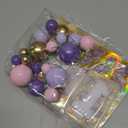 Lyrow 41pcs Purple Butterfly Cake Topper 1st Cake Decorations for Girl Number 1 Candles 3D Purple Pink Gold Butterflies Balls for Birthday Baby Shower Wedding Anniversary Themed Party Supplies