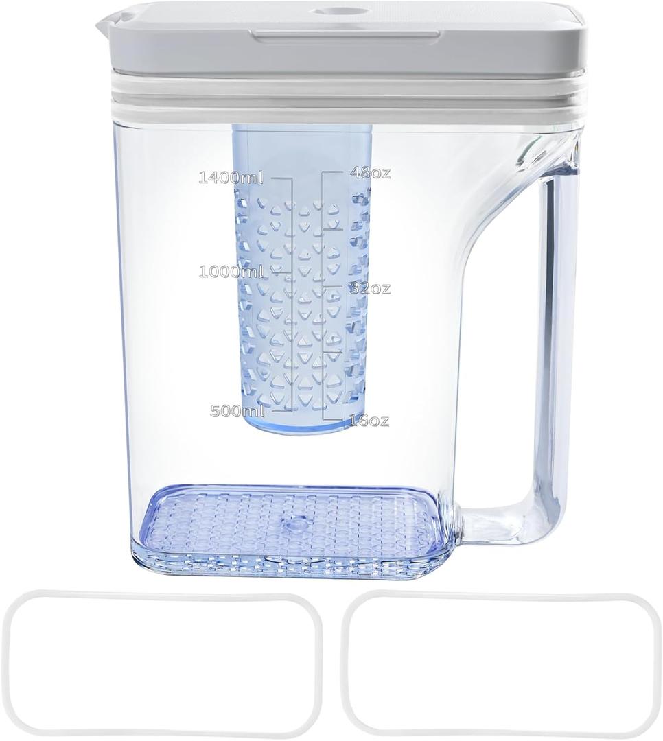 Upgraded Refrigerator water Pitcher DA97-20587B Compatible With Samsung Fridge water Reservoir, Double sealing Fridge reservoir NO leak RF28T5021SR/AA, RF28T5021SG/AA Water Pitcher Reservoir Tank (White)