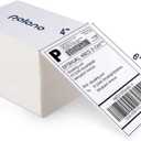 Genuine 4" x 6" Direct Thermal Shipping Label, Thermal Label (Pack of 500), Perforated Fanfold Labels Compatible with POLONO PL80E, PL70E, PL60 Label Printer, BPA & BPS Free, Commercial Grade, White