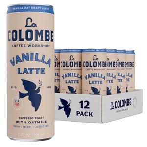 La Colombe Coffee, Oatmilk Vanilla Latte, 11 fl oz Cans (Pack of 12), Coffeehouse Quality Cold Brew, Specialty Grade Coffee Beans, Ready-to-Drink On-the-Go (EXP 11/24/26)