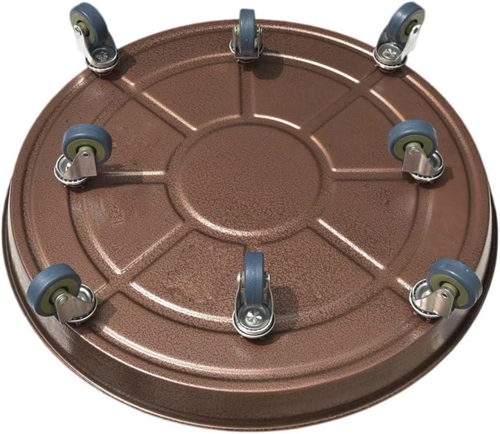20" Heavy Duty Plant Dolly with Wheels, 380lbs Metal Rolling Plant Stand with Casters, Round Wheeled Planter Caddy Roller Base Carry Potted Tree Flower Pot for Indoor Outdoor Garden, 1 Pack, Bronze