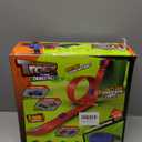 Flexible Race Track for Kids Starter Set - 20FT Flex Race Car Ramp Track with Strong Suction Cups, Rolls Up Portable DIY Racetrack Compatible with Hot Wheels & Diecast 1/64th Cars (Blue)