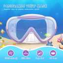 Kids Swim Mask - Ultimate 180° Kids Swim Goggles Anti-Fog Child Diving Mask Leak-Proof Kids Goggles with Nose Cover and Fabric Strap for Ages 4-14 for Swimming, Snorkeling Diving