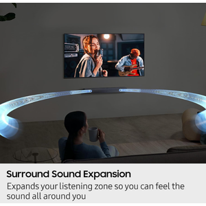 Samsung B-Series Soundbar HW B400F 2.0 ch Soundbar with Built in Subwoofer (2025 Model) One Remote Control, Surround Sound Expansion, Voice Enhance Mode