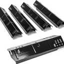 Uniflasy Grill Heat Plate Replacement for Dyna-Glo DGH474CRP, DGH485CRP, DGH483CRP, Heat Plates for Dyna-Glo 5 Burner Grill, Dyna-Glo 4 Burner DGH450CRP Grill Parts, Porcelain Steel Heat Plate, 5 Pack